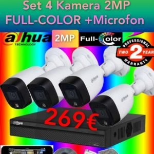 DAHUA 2 MP FULL-COLOR + MICROFON Set Kamerash i Kompletuar